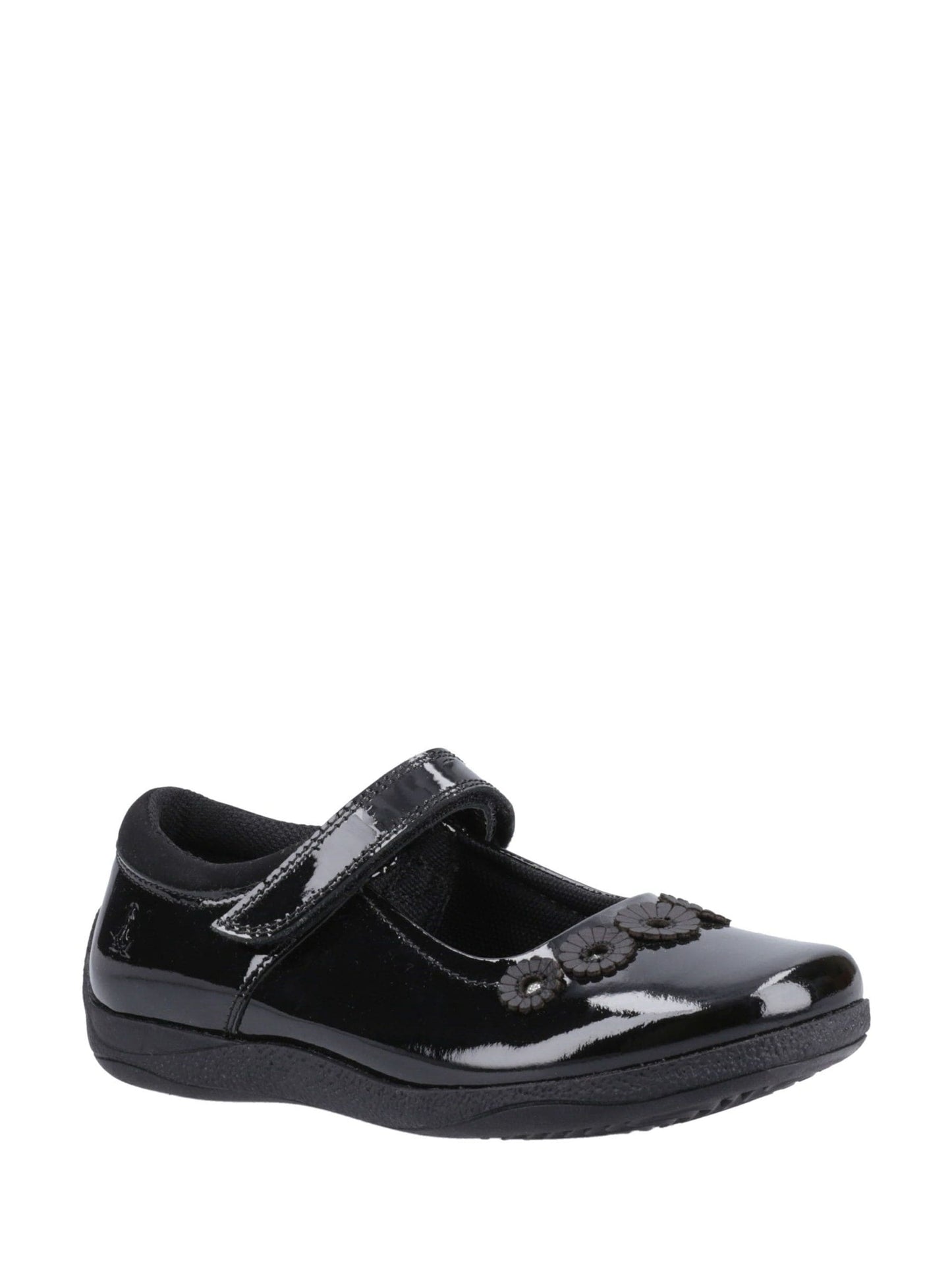 Hush Puppies Black Christina Patent Junior School Shoes image 2