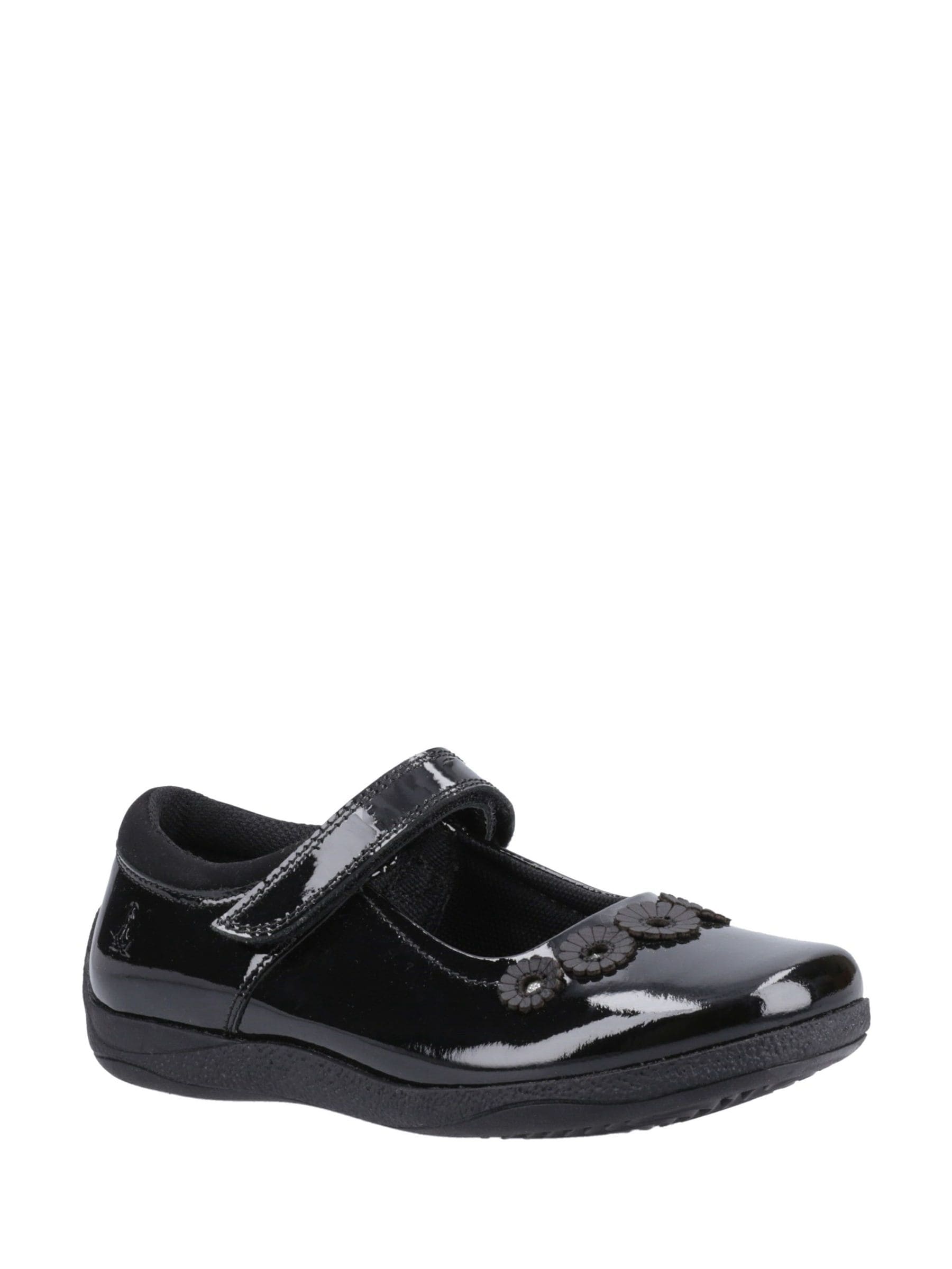 Hush Puppies Black Christina Patent Junior School Shoes image 2