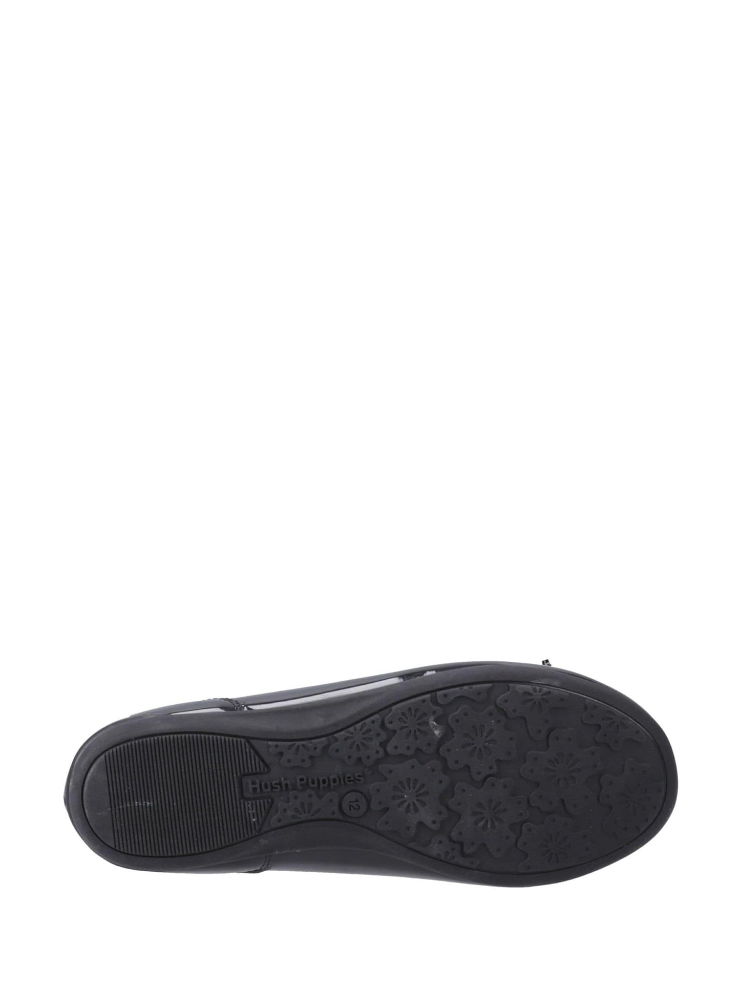 Hush Puppies Black Lillie Ballerina Patent Junior School Shoes image 4