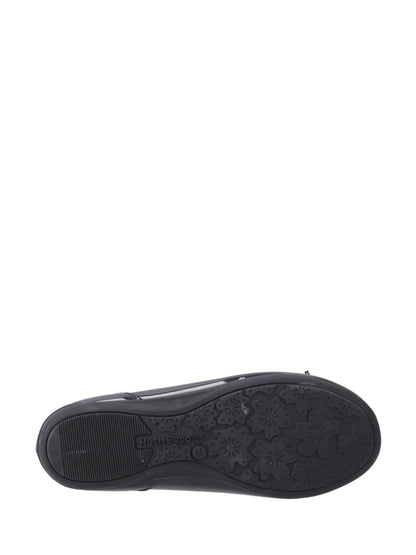 Hush Puppies Black Lillie Ballerina Patent Junior School Shoes image 4