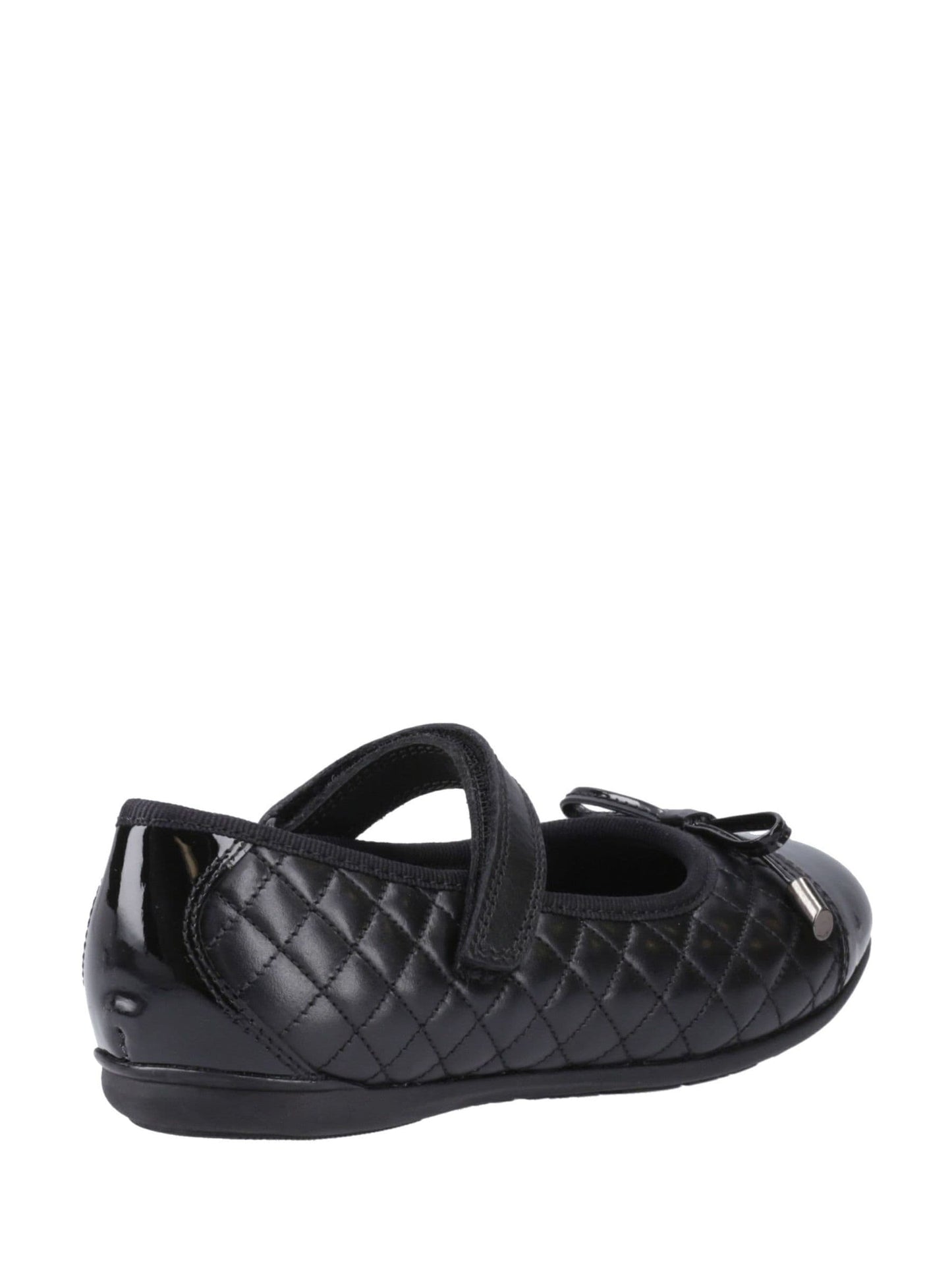 Hush Puppies Black Lottie Quilt Ballerina Senior School Shoes image 2