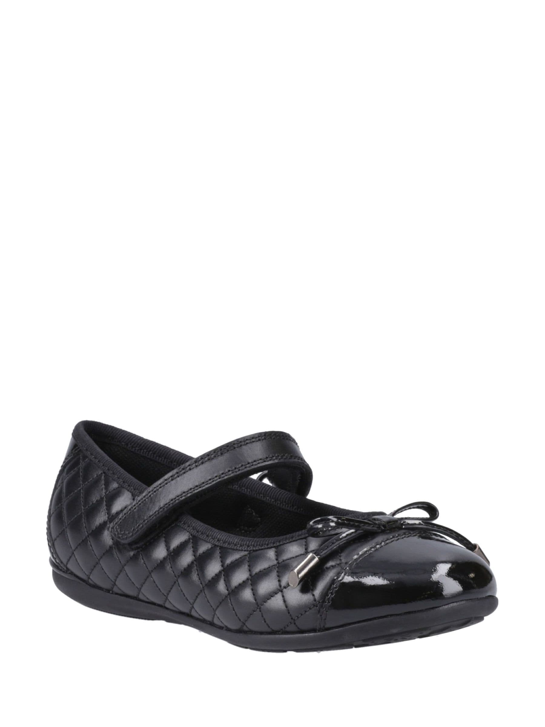 Hush Puppies Black Lottie Quilt Ballerina Senior School Shoes image 3