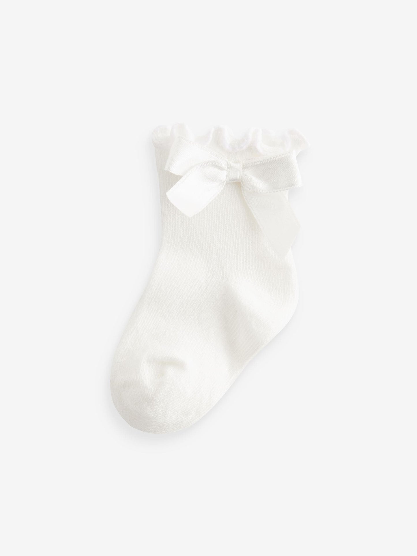 Pink Bow Baby Socks 5 Pack (0mths-2yrs)