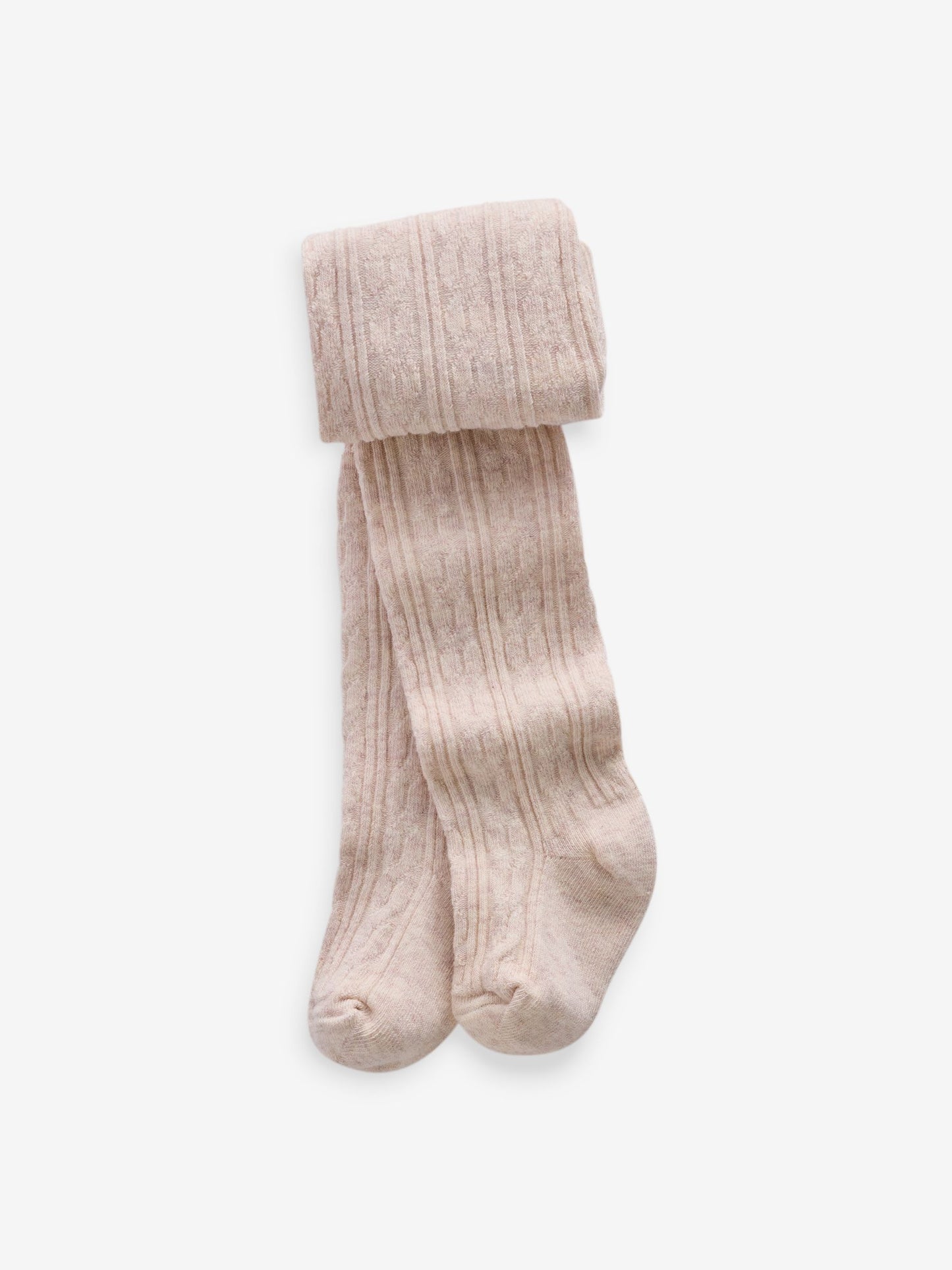 Pink/Grey cable Baby Tights 3 Pack (0mths-2yrs) image 4