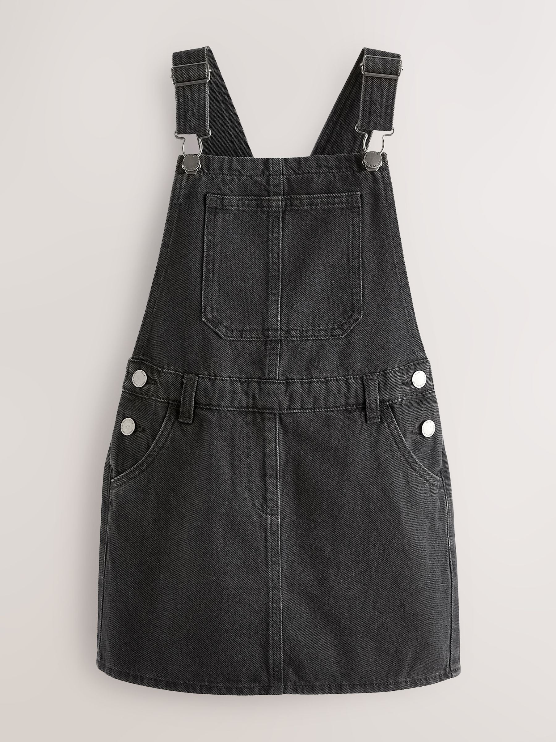 Black Denim Pinafore Dress (3-16yrs) image 1