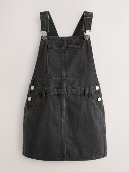 Black Denim Pinafore Dress (3-16yrs) image 1