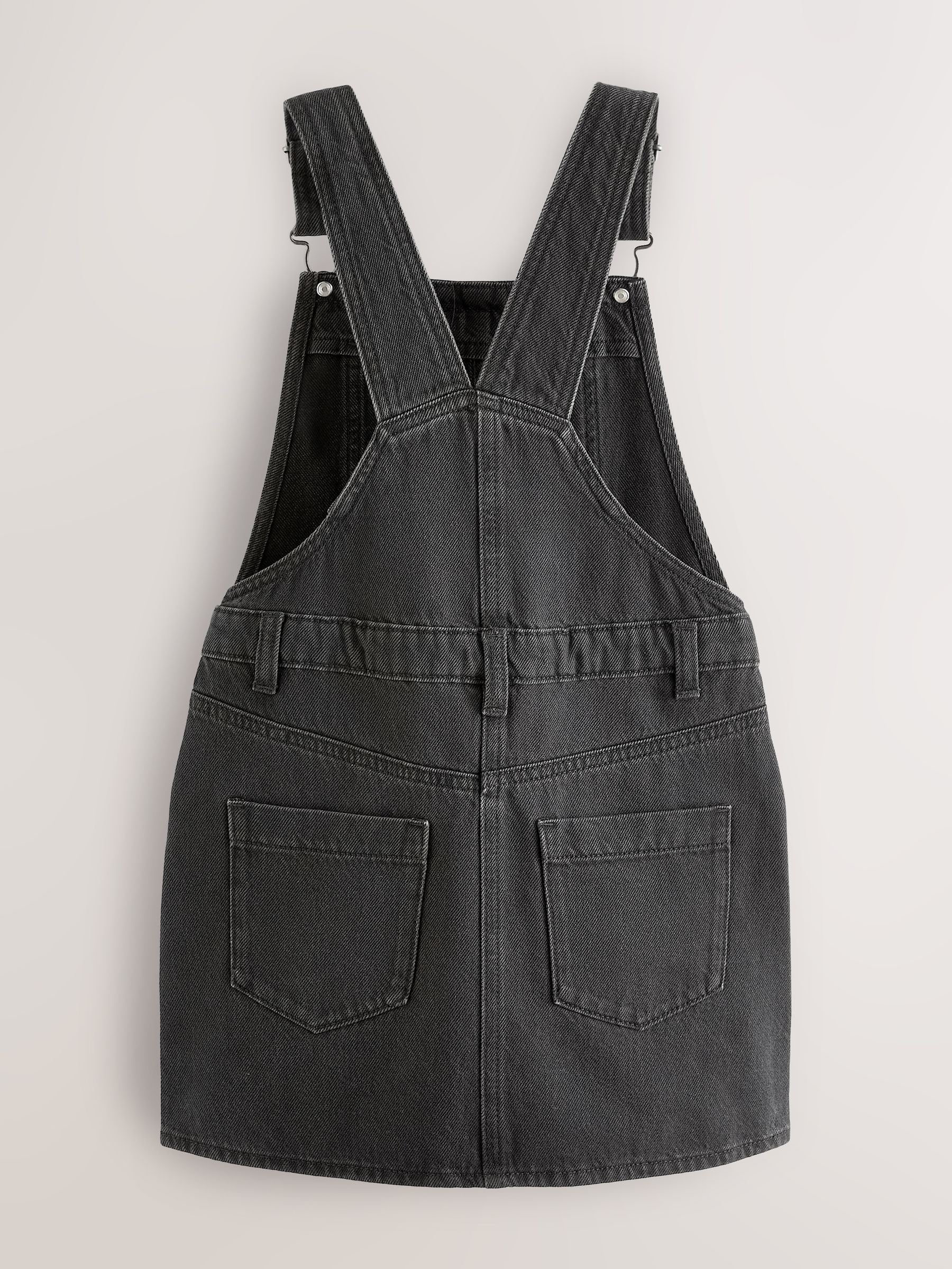 Black Denim Pinafore Dress (3-16yrs) image 2
