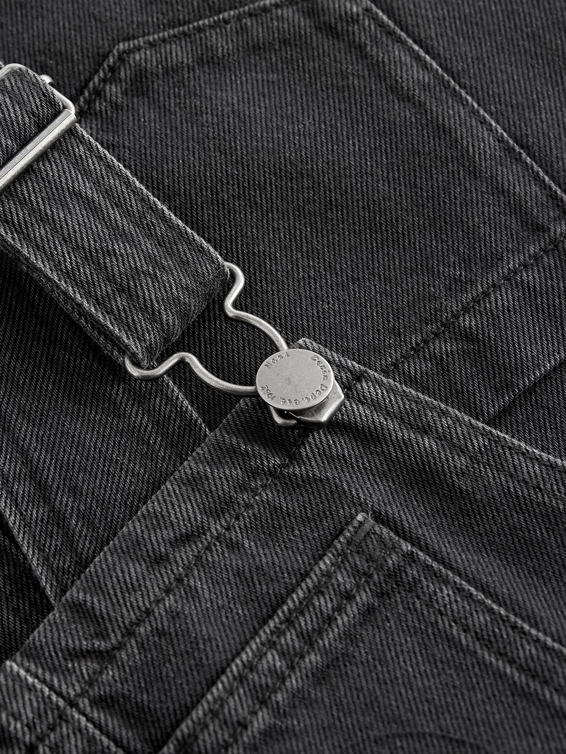 Black Denim Pinafore Dress (3-16yrs) image 3