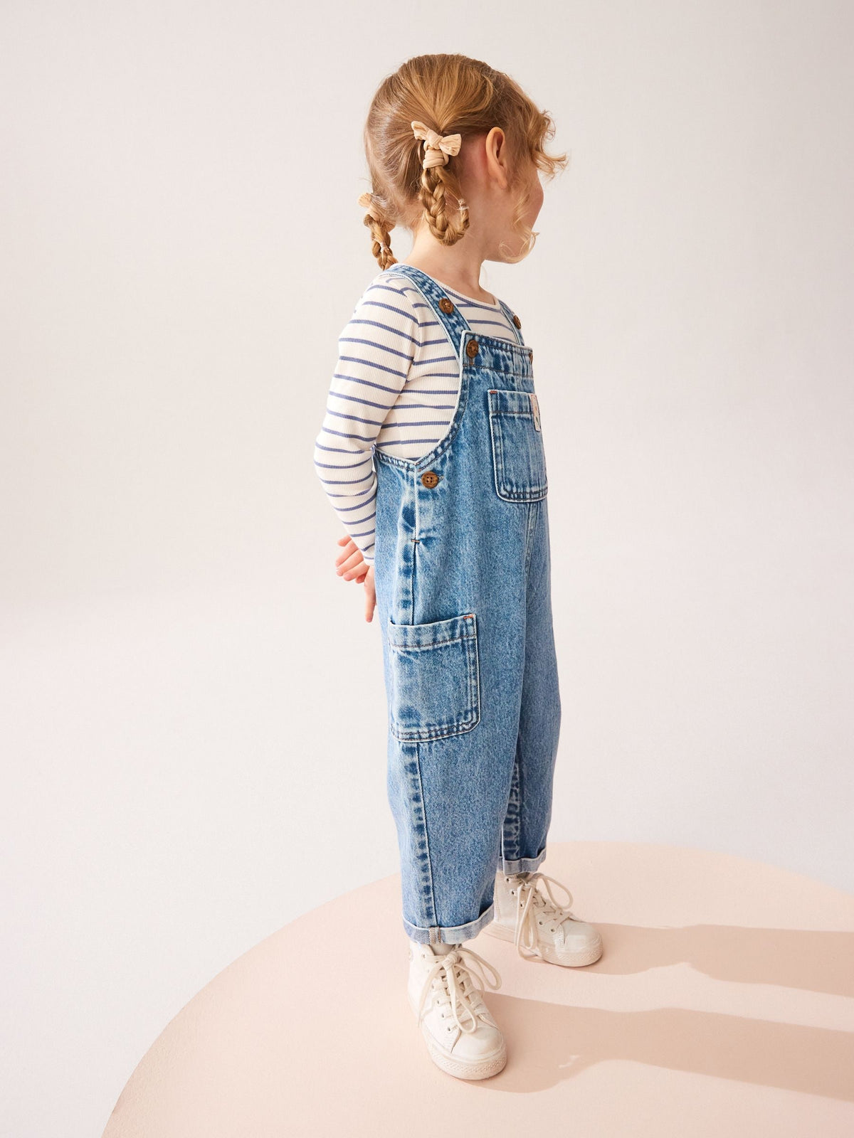 Denim 100% Cotton Dungarees (3mths-7yrs) image 2