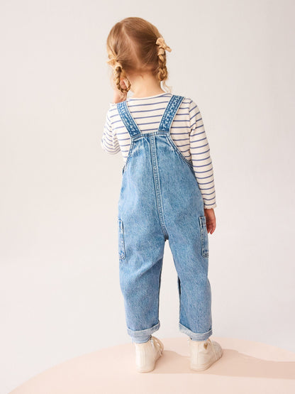 Denim 100% Cotton Dungarees (3mths-7yrs)