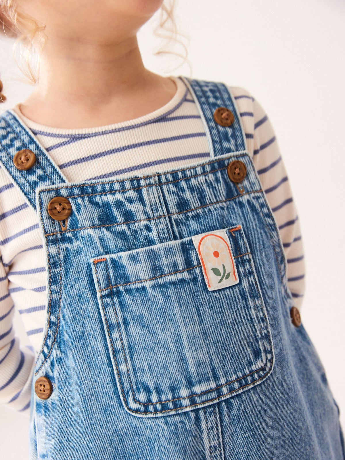 Denim 100% Cotton Dungarees (3mths-7yrs) image 4
