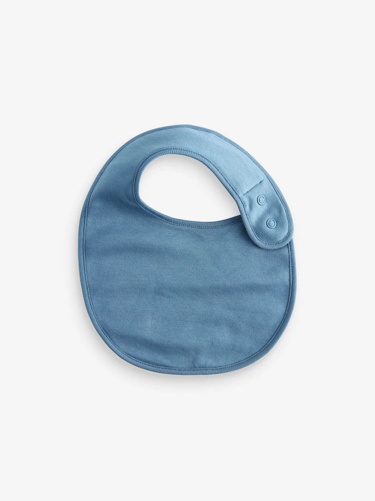 Blue Baby 100% Cotton Bibs 5 Pack