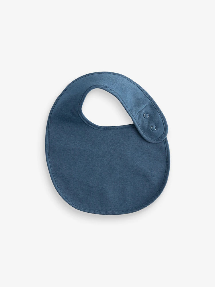 Blue Baby 100% Cotton Bibs 5 Pack