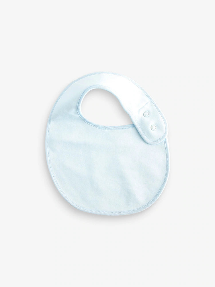 Blue Baby 100% Cotton Bibs 5 Pack