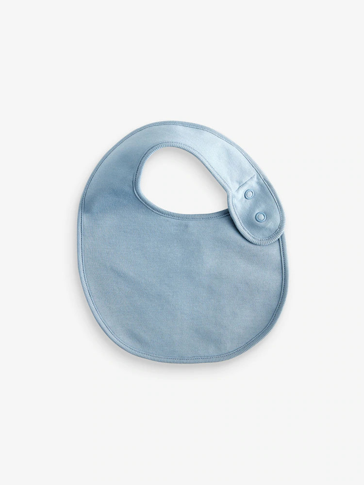 Blue Baby 100% Cotton Bibs 5 Pack