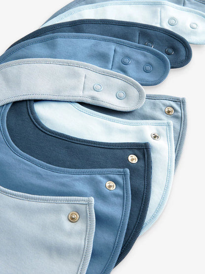 Blue Baby 100% Cotton Bibs 5 Pack