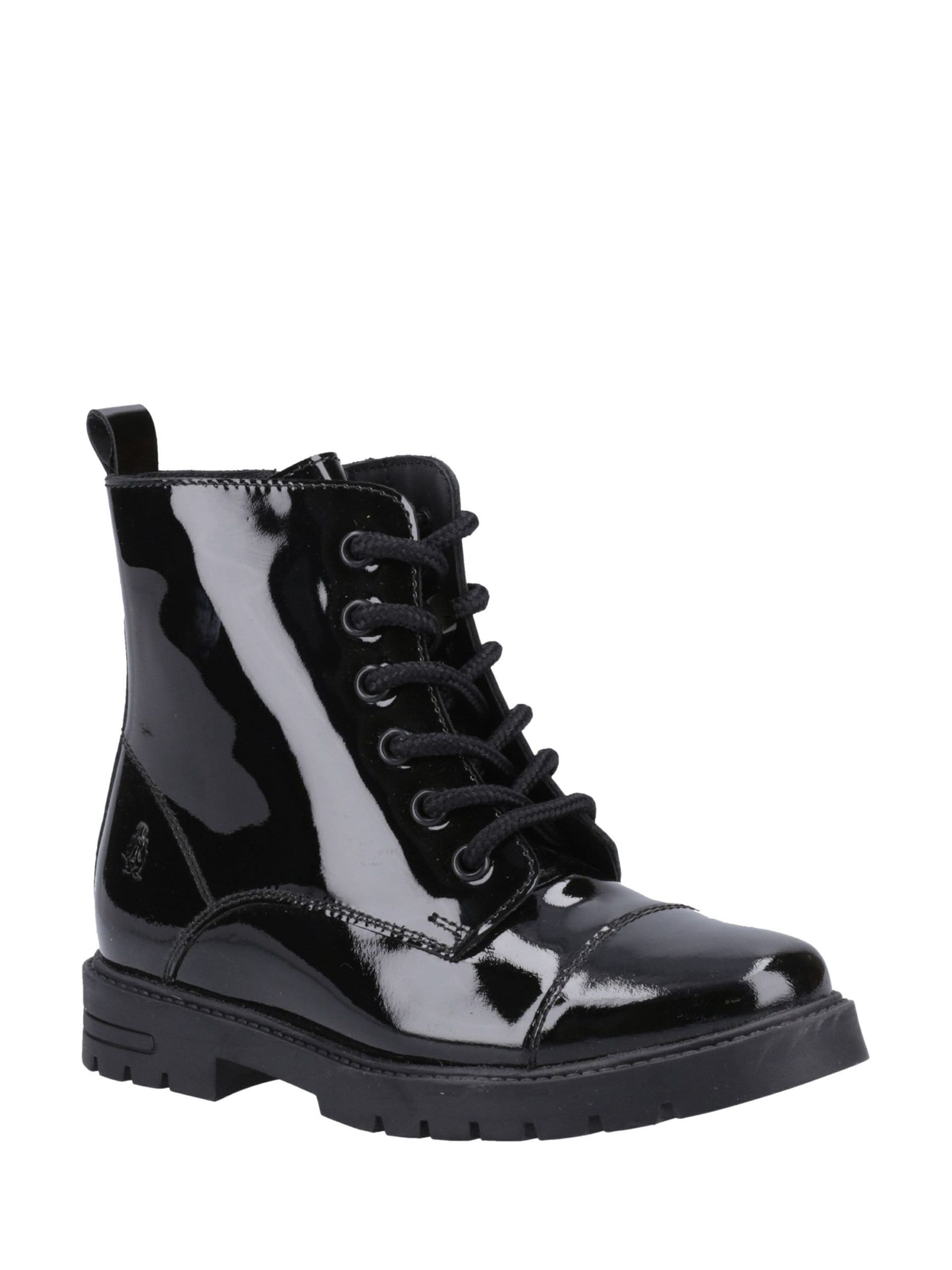 Hush Puppies Black Lauren Patent Senior Boots image 2