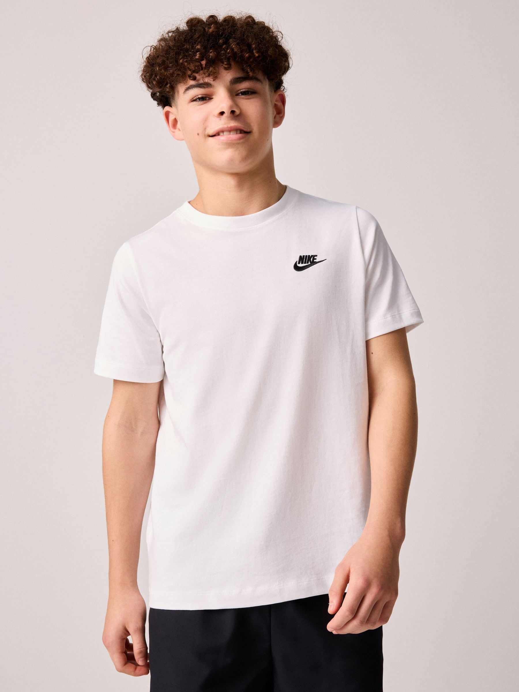 Dsiney Kidz - Nike White Short Sleeve Club T-Shirt image 2
