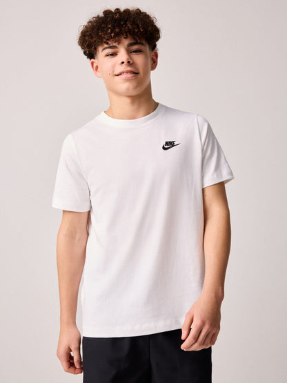 Dsiney Kidz - Nike White Short Sleeve Club T-Shirt image 2