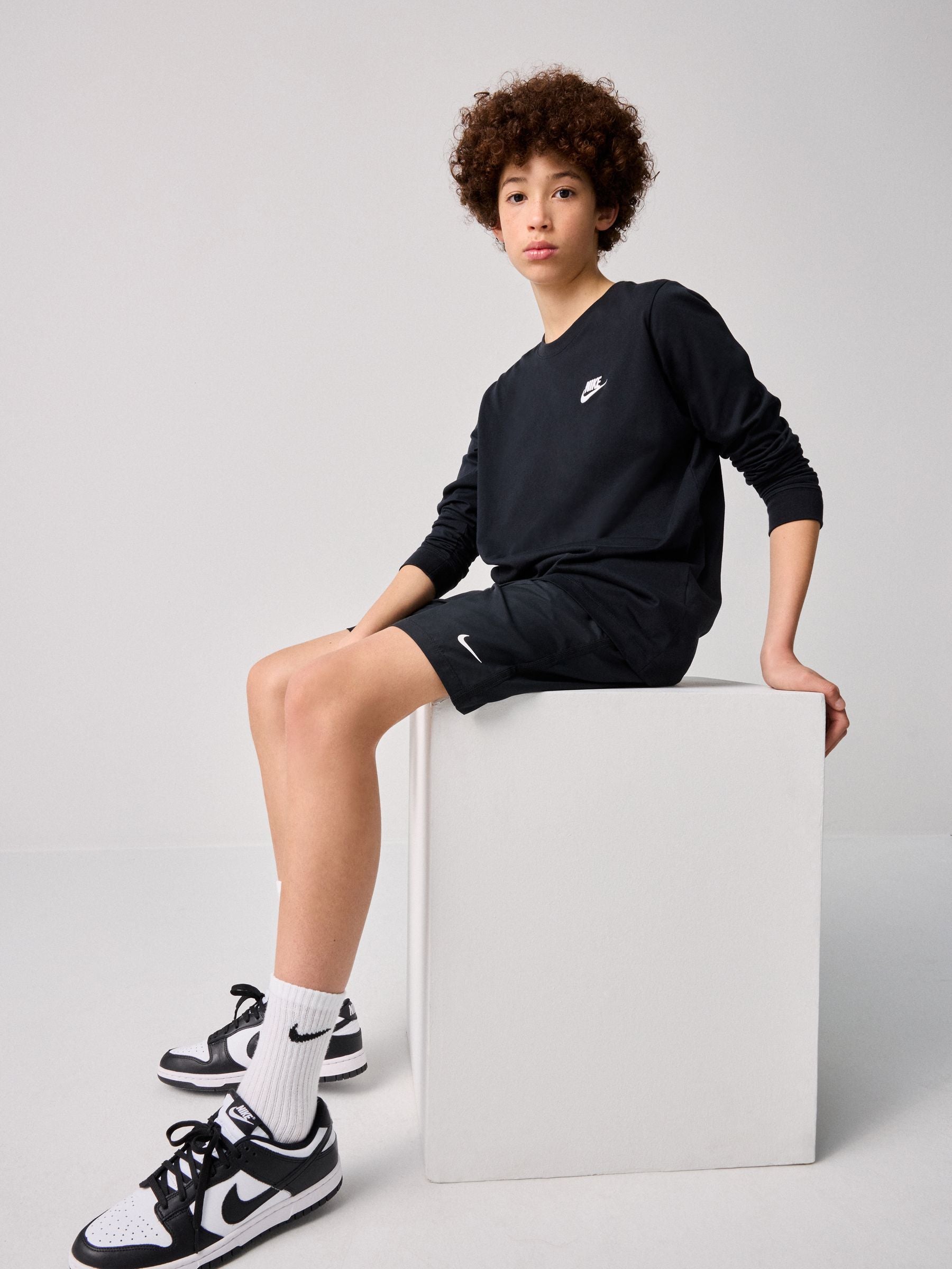 Dsiney Kidz - Nike Black Sportswear Long Sleeve T-Shirt image 4