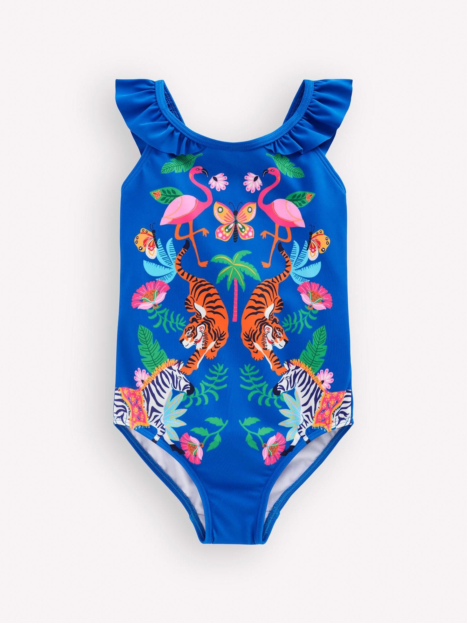 Boden Blue Hallie Frill Strap Swimsuit image 1