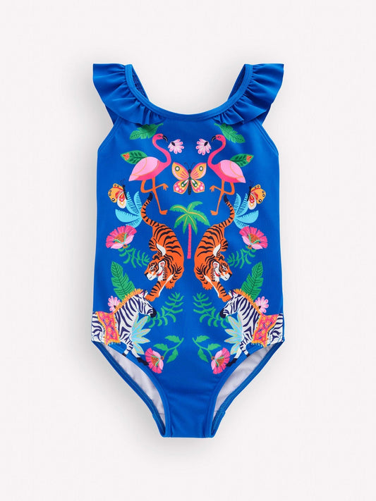 Boden Blue Hallie Frill Strap Swimsuit image 1