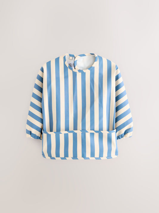 Blue Weaning And Feeding Sleeved Bib image 1