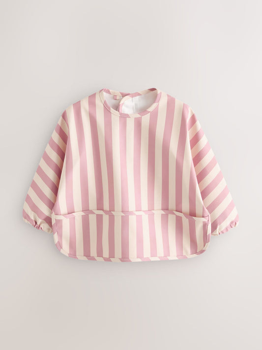 Pink Weaning And Feeding Sleeved Bib image 1