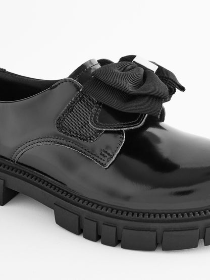 Baker by Ted Baker Girls Black Chunky School Shoes with Bow image 6