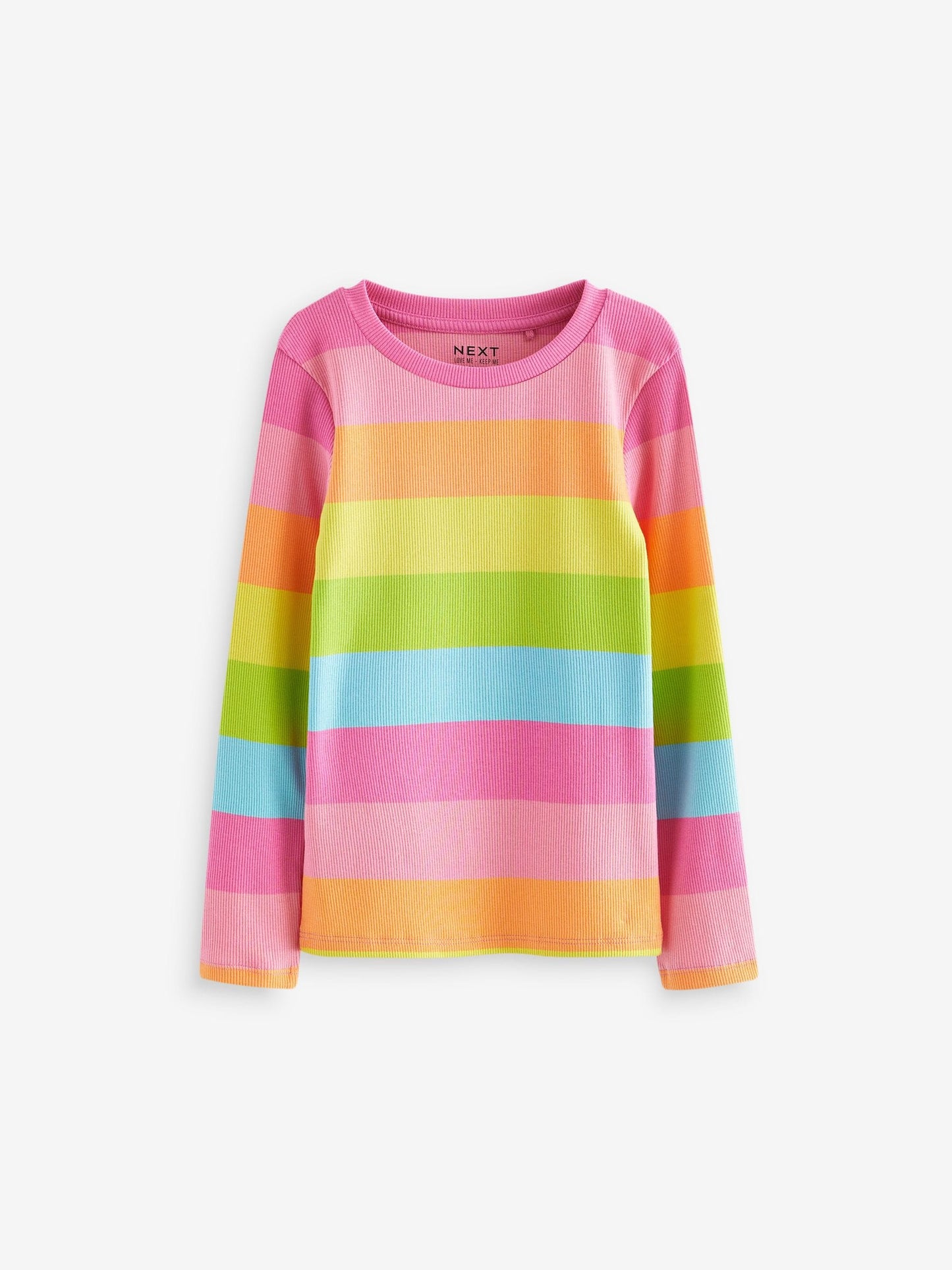 Dsiney Kidz - Multi Stripe Long Sleeve Ribbed Top (3-16yrs) image 4