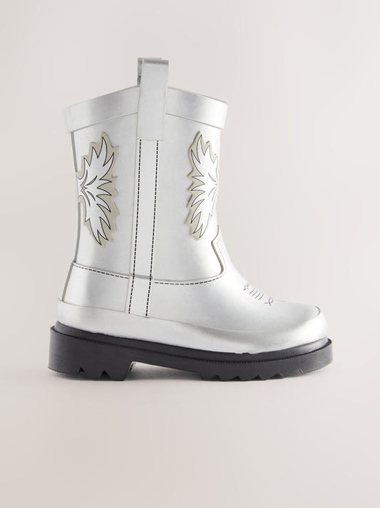 Silver Western Wellies image 2