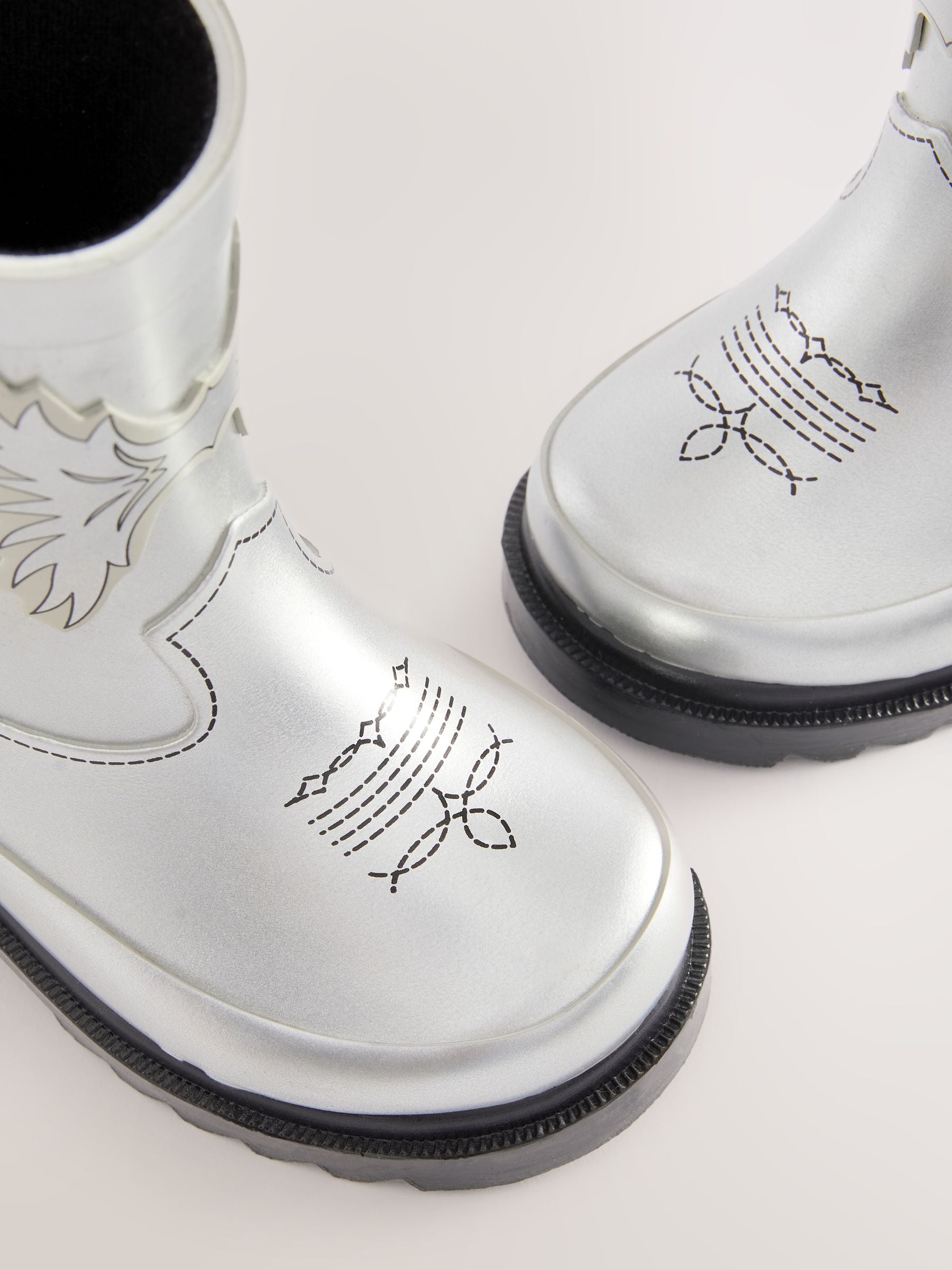 Silver Western Wellies image 5