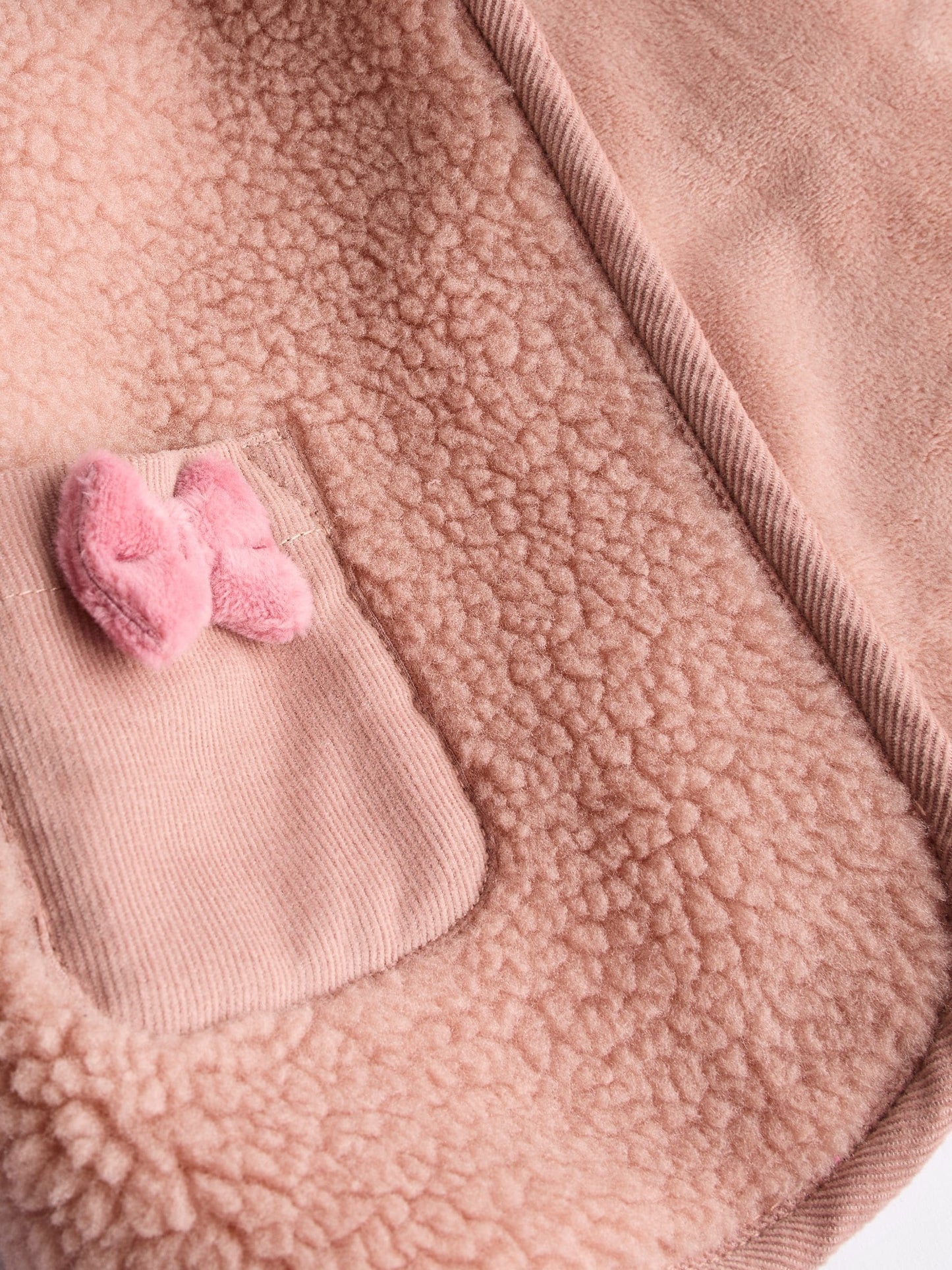 Pink Baby Borg Fleece Jacket (0mths-2yrs)