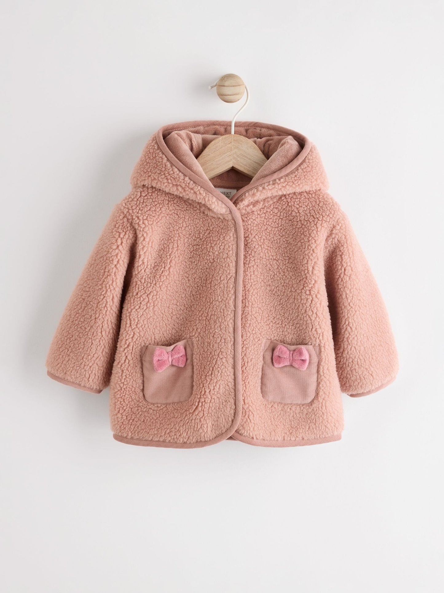 Pink Baby Borg Fleece Jacket (0mths-2yrs)