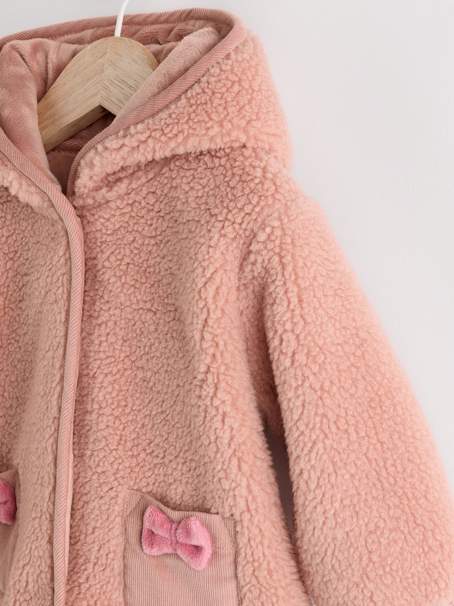 Pink Baby Borg Fleece Jacket (0mths-2yrs)