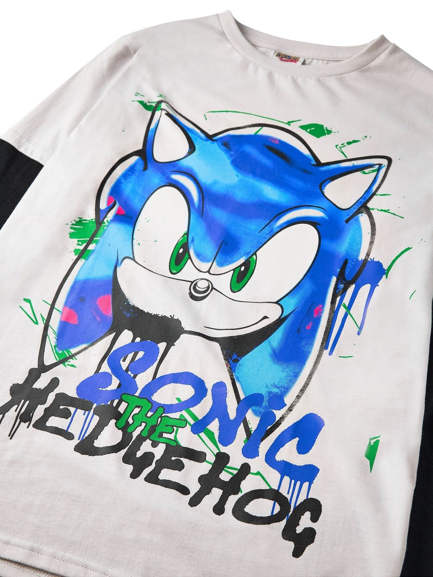 Dsiney Kidz - Vanilla Underground Boys Grey Character Long Sleeved Sonic The Hedgehog 100% Cotton T-Shirt image 2