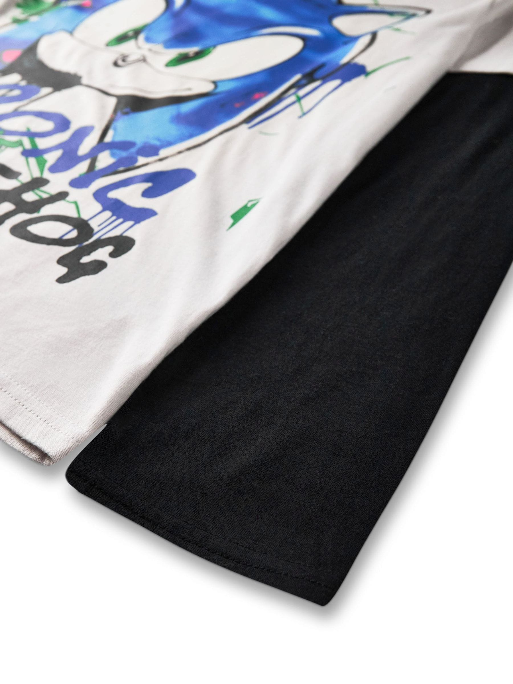 Dsiney Kidz - Vanilla Underground Boys Grey Character Long Sleeved Sonic The Hedgehog 100% Cotton T-Shirt image 3