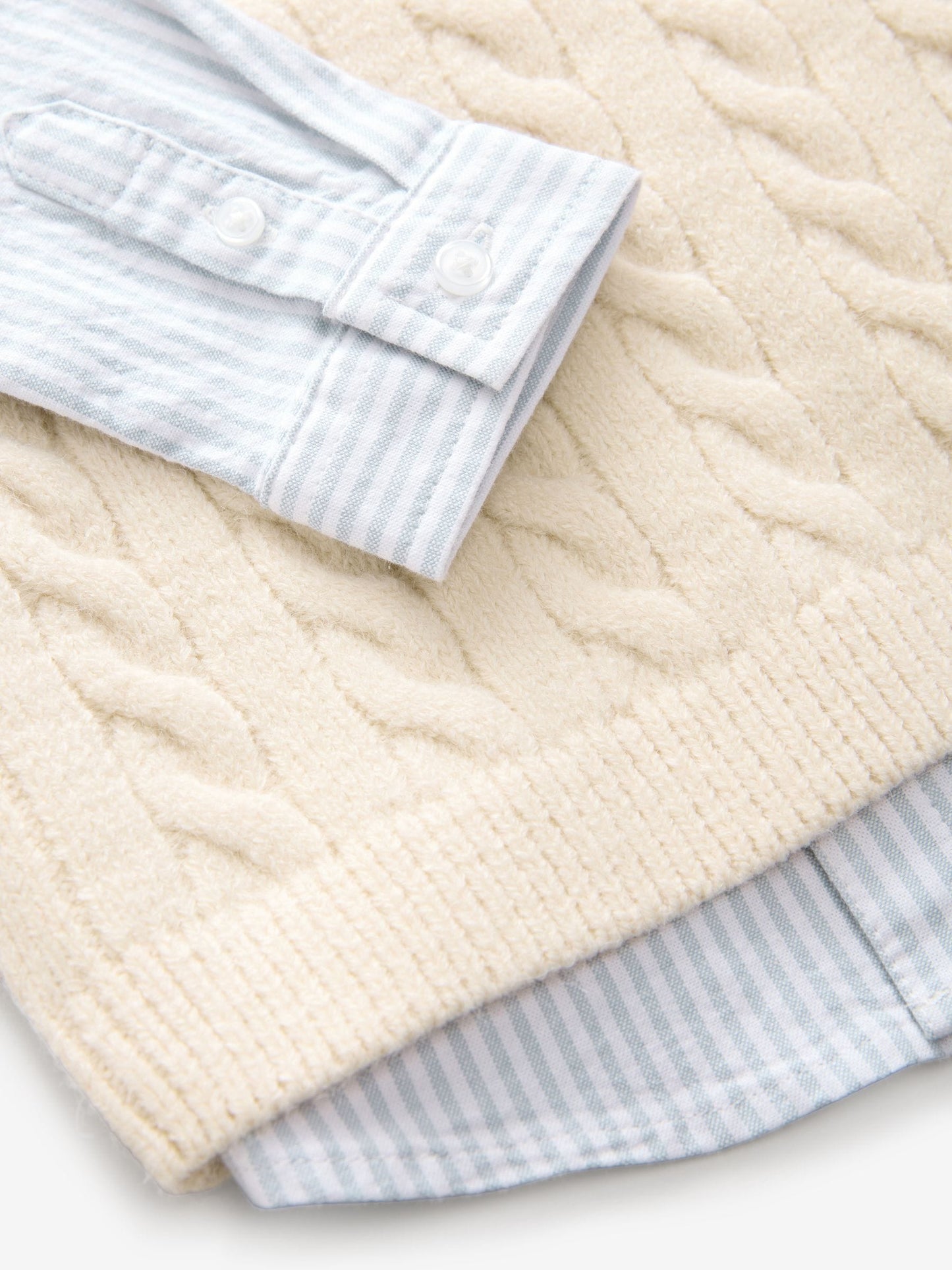 Ecru Cream Knitted Vest and Shirt Set (3mths-7yrs) image 8