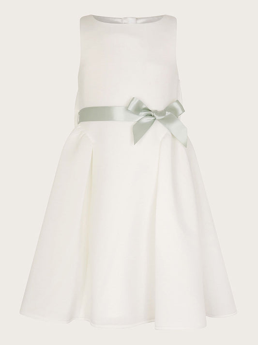 Monsoon White Scuba Holly Bridesmaid Dress image 1