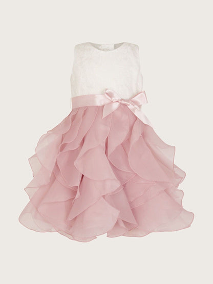 Monsoon Pink Baby Lace Cancan Ruffle Dress image 1