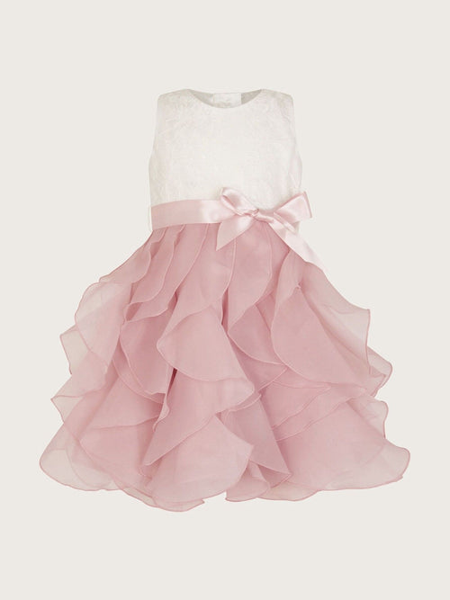Dsiney Kidz - Monsoon Pink Baby Lace Cancan Ruffle Dress image 1