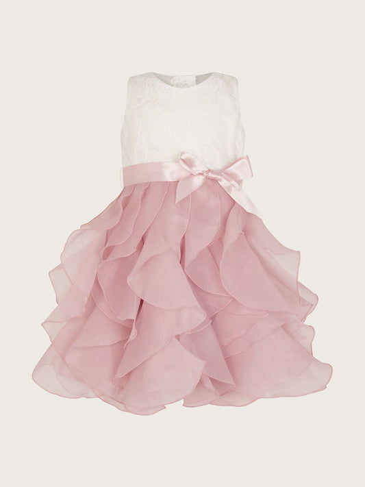 Monsoon Pink Baby Lace Cancan Ruffle Dress image 1