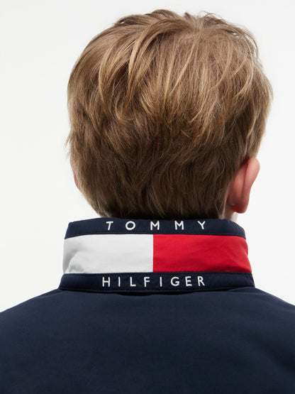 Dsiney Kidz - Tommy Hilfiger Navy Blue Essential Flag Logo Collar Padded Jacket image 4
