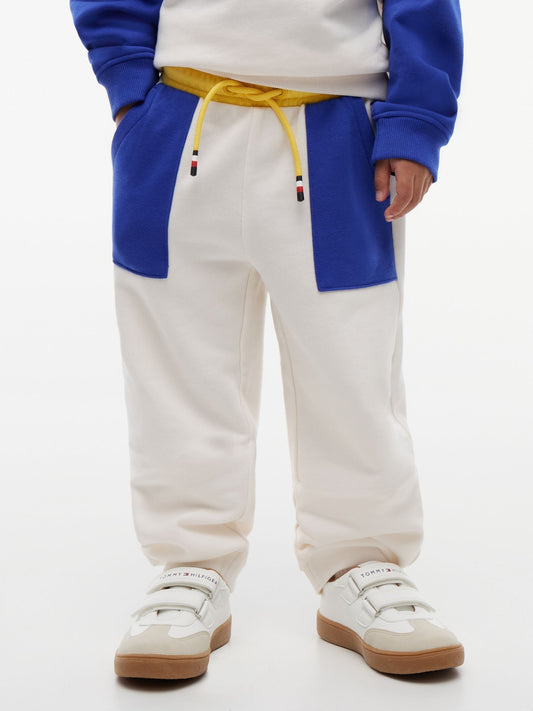 Tommy Hilfiger White Back Logo Graphic Cuffed Leg Joggers image 1