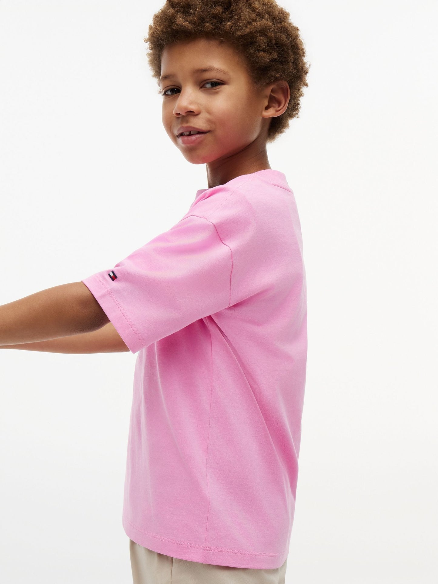 Tommy Hilfiger Pink Graphic Logo Jersey T-Shirt image 4