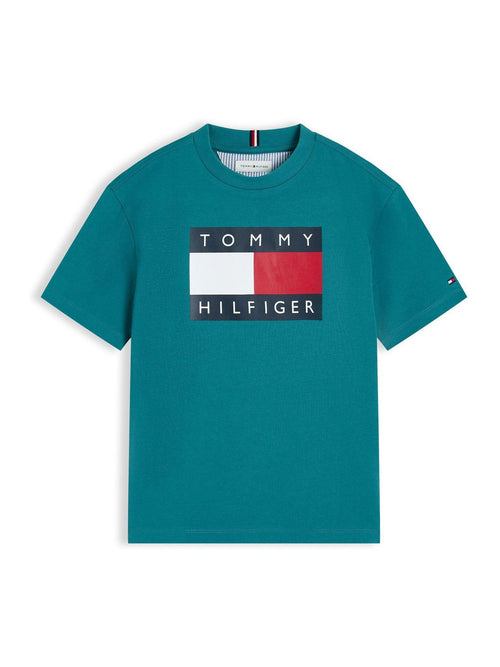 Tommy Hilfiger Blue Heritage Flag Print Jersey T-Shirt image 1