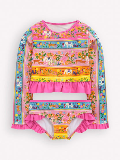 Boden Green Long Sleeve Frill Set image 1