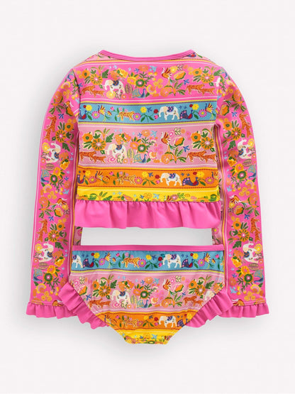 Boden Green Long Sleeve Frill Set image 2