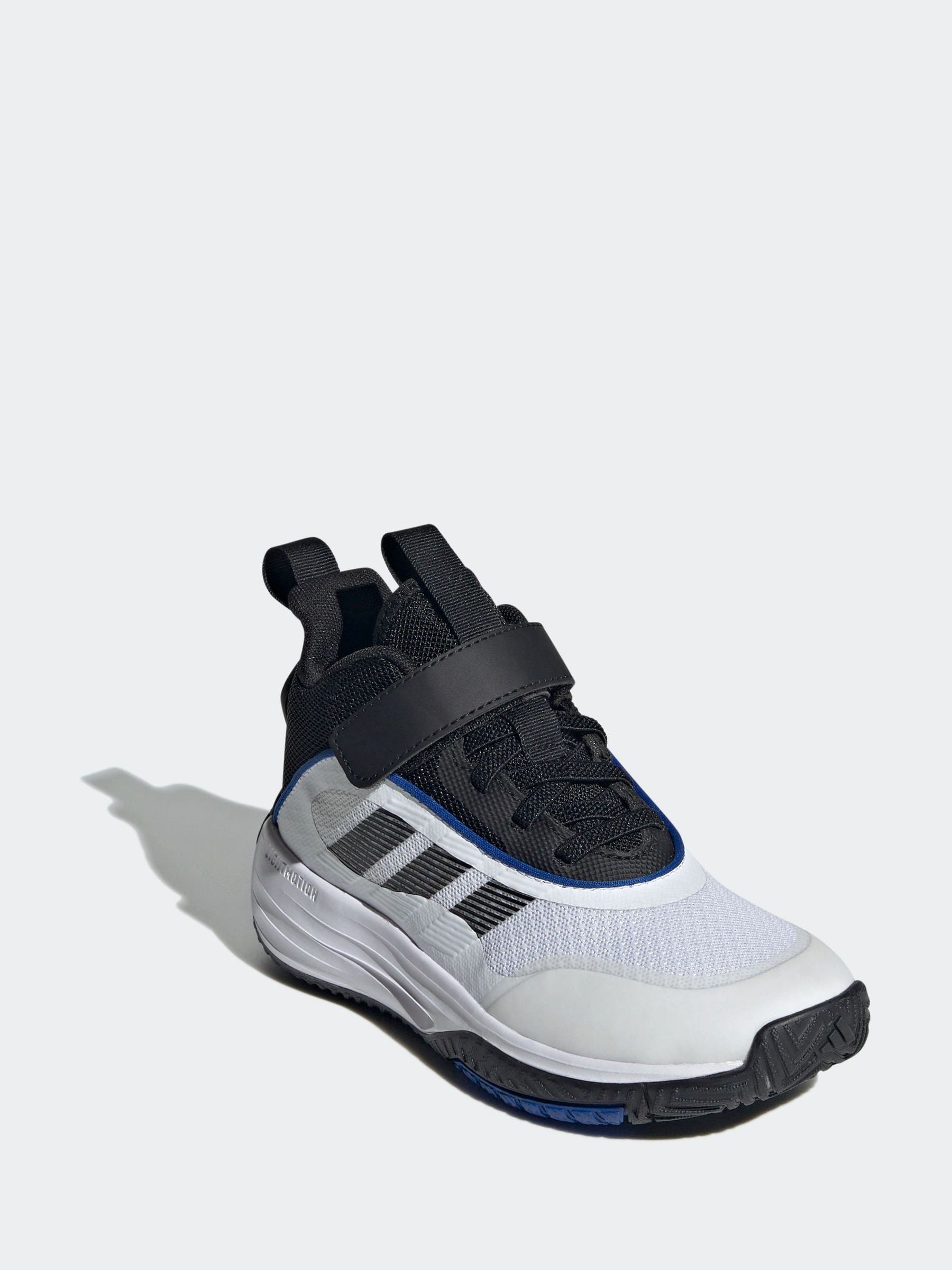 adidas White Ownthegame 3.0 Kids Trainers image 3
