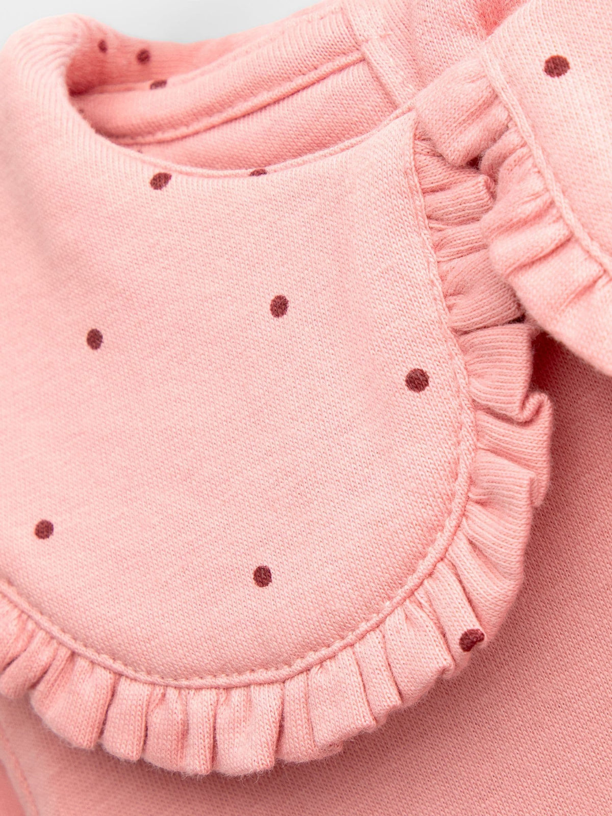 JoJo Maman Bébé Rose Pink Spot 2-Pack Long Sleeve Frill Collar Tops - image 7